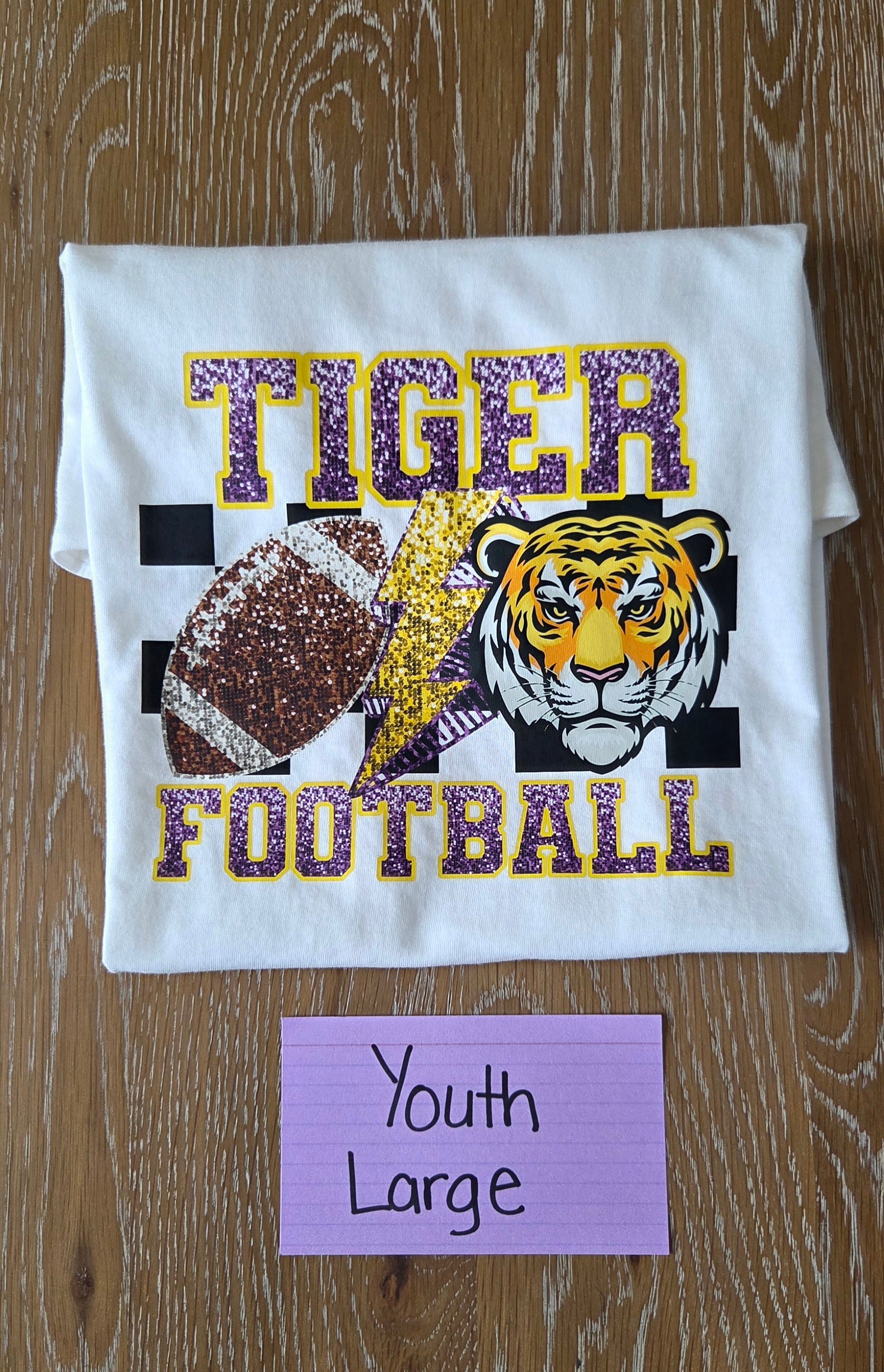 Tee - Tiger Football - Youth Large