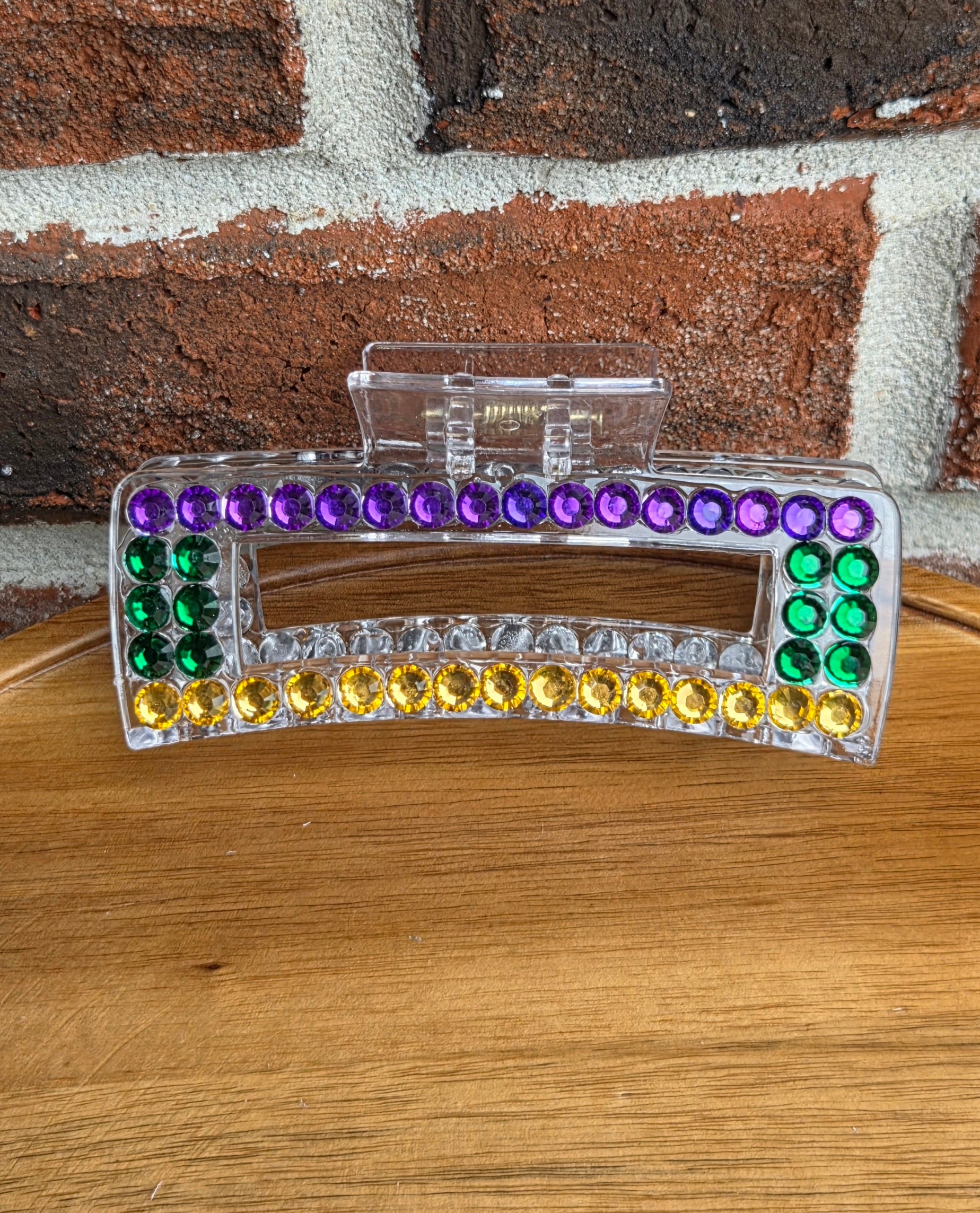 Hairclip - Purple, Green & Gold