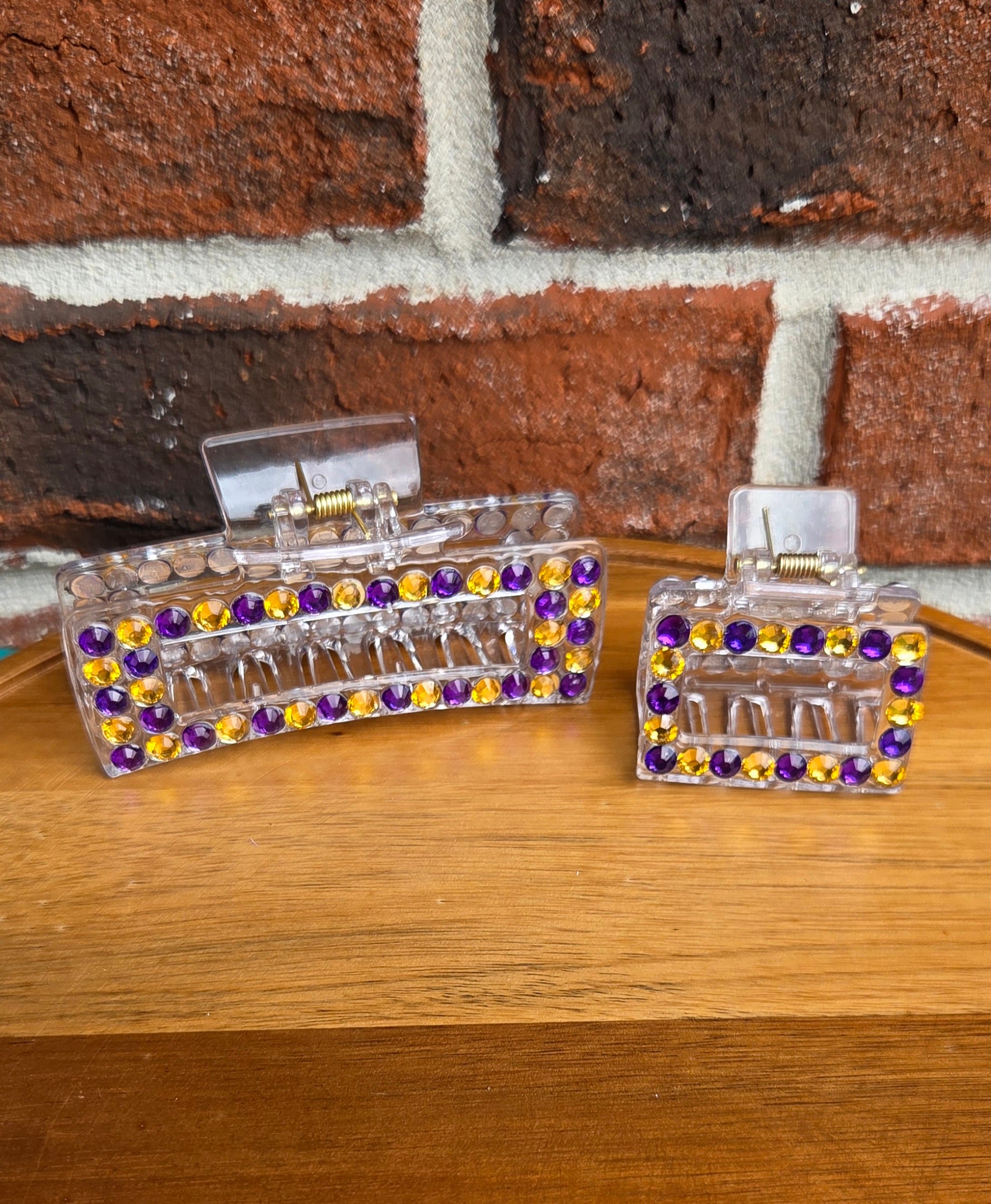 Hairclip - Purple & Gold