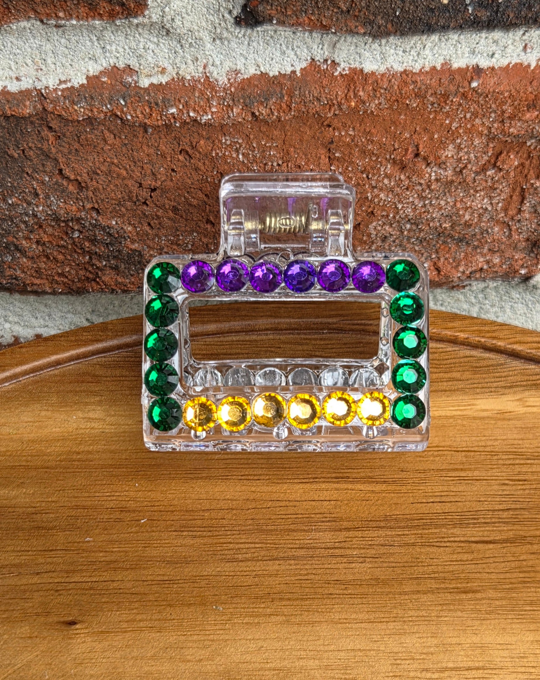Hairclip - Purple, Green & Gold
